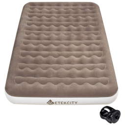 Colchão Inflável Camping Altura 22, com Bomba de Ar Recarregável