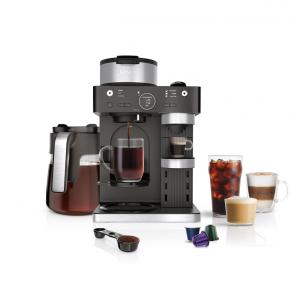 Máquina de Café Expresso Barista CFN601 até 12 Xícaras, Aço Inoxidável, 110v, NINJA, Preto