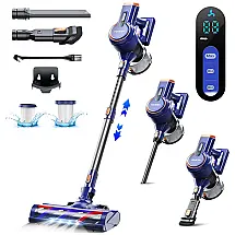 Aspirador de Pó Multifuncional Voweek VWVC09 sem Fio com Acessórios e Painel LED, 110V 150W, Azul