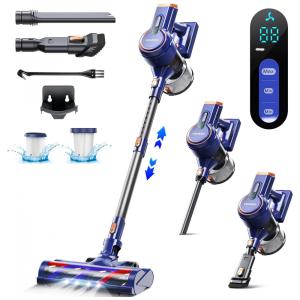 Aspirador de Pó Multifuncional Voweek VWVC09 sem Fio com Acessórios e Painel LED, 110V 150W, Azul