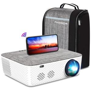 Projetor 1080Px1920P HD 4K 10000 Lumens com Bluetooth Compatível com Telefone, PC, DVD, TV, PS4, Projeta até 300 Polegadas, FANGOR F 701