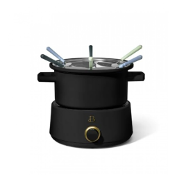 Conjunto de fondue elétrico Beautiful 3L com panela inox antiaderente e panela cerâmica 2L preto black sesame 1000W 19278, 110V