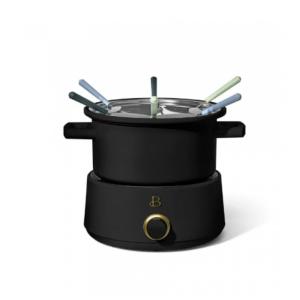 Conjunto de fondue elétrico Beautiful 3L com panela inox antiaderente e panela cerâmica 2L preto black sesame 1000W 19278, 110V