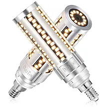 DuuToo Lâmpada LED 150W 2200 Lumens 3000K Branca com Base E12, 2 Unidades
