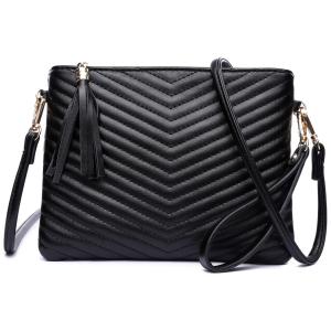 Bolsa Feminina de Ombro em Couro Sintético, LYPULY crossbody bag 002, Preto