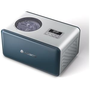 Máquina de Sorvete 2L com 4 Modos, Visor Digital LCD, Temporizador, Sem Pré-Congelamento e Compressor Integrado, 110V 150W, AAOBOSI, Preta