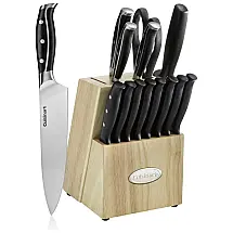 Conjunto de Facas com Afiador Embutido e Bloco de Bancada 15 Peças, CUISINART C77TRN 15P, Preto