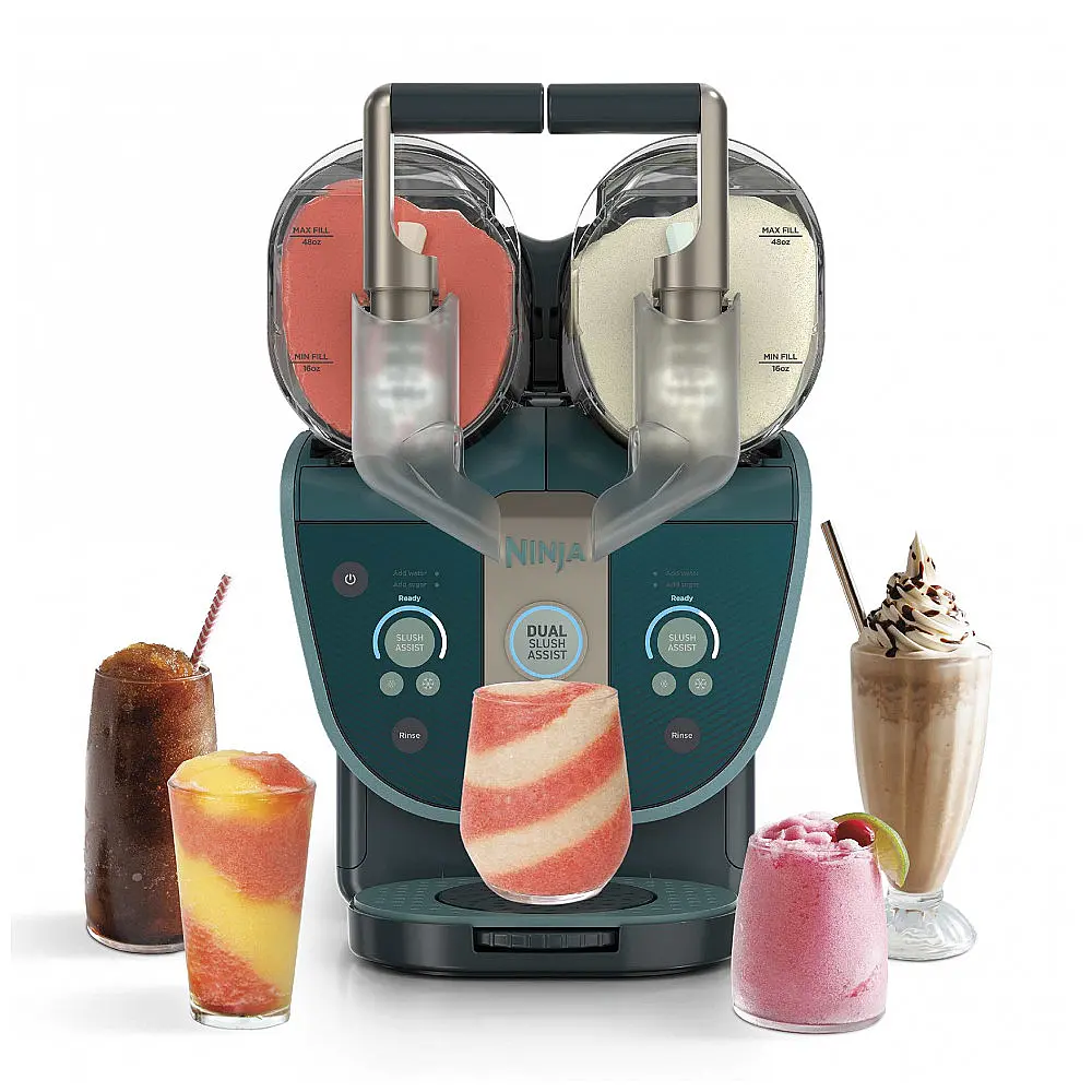 Máquina de Slush Ninja SLUSHi Twist FS701GN Verde Dois ~ Ecletiq.com