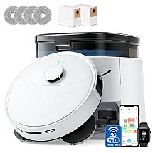 Robô Aspirador Lefant M3 Branco LiDAR 12000Pa com Base Autoesvazia 90 Dias e Mop 120V