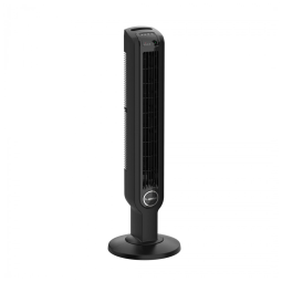 Ventilador de Torre Oscilante, Controle Remoto, Timer, Modo Escuro, 4 Velocidades, para Quarto, Sala e Escritório, T36511 Lasko, Preto