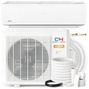 Cooper Hunter Hyper Heat 9.000 BTU, 25 SEER Ductless Mini Split Air Conditioners Bomba de calor 22F com conjunto de linha de cobre de 16 pés