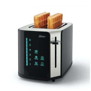 Torradeira Elétrica 2 Fatias com 6 Níveis de Tostagem e Tela LCD, 110v, OSTER 2144295, Preto