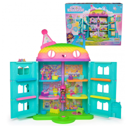 Casa de Bonecas Gabbys Dollhouse, Playset de Varanda Cakeys Fruit Smoothie, 8 peças com Figuras de Brinquedo, Acessórios de Casa de Bonecas