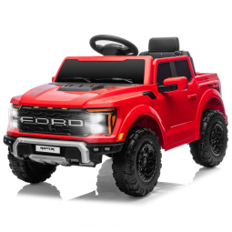 Mini Carro Elétrico Licenciado Ford F150 Raptor 12V p/ Crianças c/ Controle Remoto, Luzes LED, MP3, Caçamba, Cinto de Segurança -