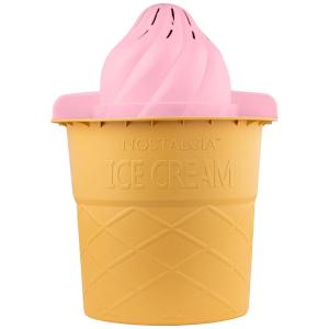 Sorveteira Elétrica 4L de Capacidade em Aço Inoxidável Inclui Livro de Receitas, claro, NOSTALGIA , Rosa claro