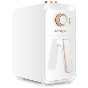 Fritadeira Elétrica AirFryer 4L em Aço Inoxidável com Cesto Antiaderente e Livro de Receitas, 1400W, Branca, 110v, NUTRIFRYER, Branco