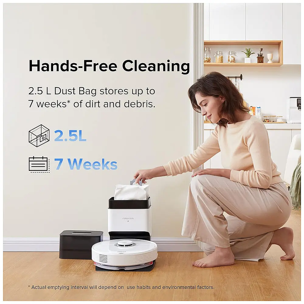Aspirador de Pó Robô Roborock Q7 Max com Mapeamento Multinível e Esfregão Controlado por APP, 110V, Branco — foto 2