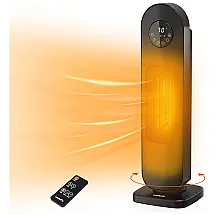 LeaderPro BHN2010R B Aquecedor de Cerâmica Elétrico Portátil, 3 Configurações, 1500W, 110V, Preto
