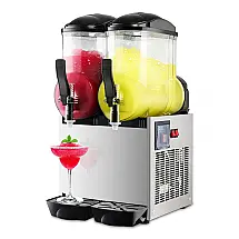 Máquina de Slush Raspadinha Rocita 24L Duplo Tanque Aço Inox 1050W 240V