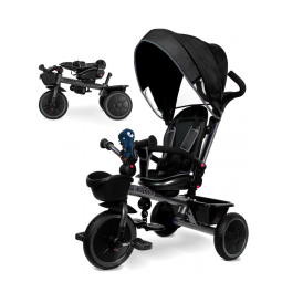 Triciclo 7 em 1 com Alça Ajustável, Assento Giratório, Porta-Copos, Capota Retrátil, Guarda-Corpo Removível e Apoio para os Pés, KRIDDO