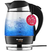 Premium Chaleira Elétrica 1.8L 1500W com Desligamento Automático, MUELLER AUSTRIA M99S, Preto