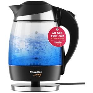 Premium Chaleira Elétrica 1.8L 1500W com Desligamento Automático, MUELLER AUSTRIA M99S, Preto