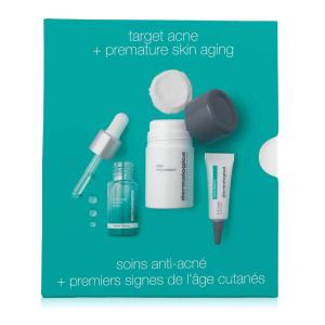 Kit Skincare Completo com Esfoliante, Sérum, e Tratamento para Manchas de Acne, DERMALOGICA, Azul turquesa