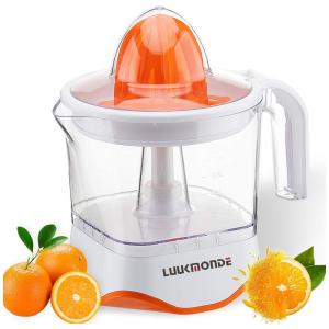 Espremedor de citrinos elétrico com filtro de controlo de polpa e tampa à prova de pó Espremedor de laranja com cones de dois tamanhos