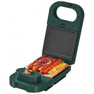 AASDF Sanduicheira Antiaderente 5 em 1 650W com Temporizador, 220v, SHBV, Verde escuro