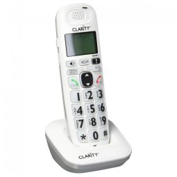 Ramal Sem Fio Clarity D704HS Branco Amplificado 40dB DECT 6.0 Speakerphone Display Caller ID Expansão p/ D700 Series 1 AAA