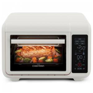 Fritadeira elétrica forno de bancada 14L Chefman EasyAir Ivory 5 funções 450°C 1750W 110V