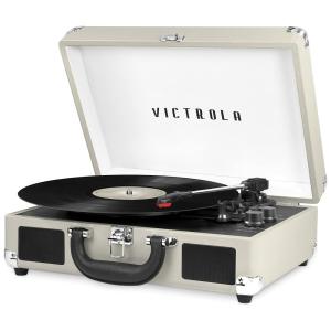 Vitrola Toca Discos 3 Velocidades, sem fio, com USB, 45 RPM, 110v, VICTROLA VSC 550BT LTG, Branco