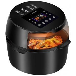 Fritadeira Elétrica AirFryer 8L com Painel Digital, 110v, SYLINTECH, Preto