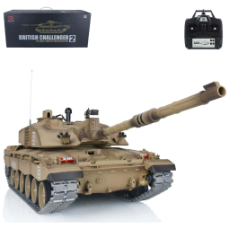 Tanque de Guerra TOUCAN RC HOBBY Challenger II 3908 com Controle Remoto, Escala 116, Marrom