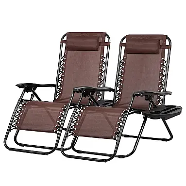 Conjunto de 2 Cadeiras Reclináveis