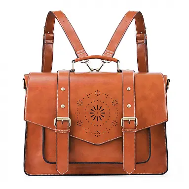 Mochila Vintage de Couro Vegano