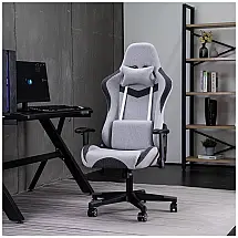 YOLENY Cadeira Gamer Ergonômica Ajustável com Apoio para a Lombar, Cinza
