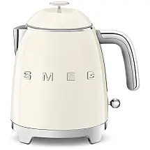 Smeg 50s Mini Chaleira Elétrica 800 mL Aço Inoxidável, 220V, 1400W, Creme
