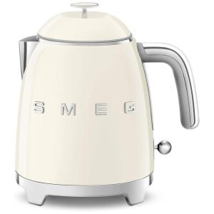 Smeg 50s Mini Chaleira Elétrica 800 mL Aço Inoxidável, 220V, 1400W, Creme