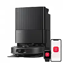 Robô Aspirador Roborock Qrevo S Pro 2 em 1 com Mop 18.500Pa Base Multifuncional Preto 120V