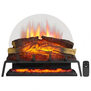 Lareira Elétrica Ecológica 25" 63cm com Controle Remoto, Efeito de Chama e Som Crepitante, 110V 750W/1500W, Legend Flame EF484, Preta