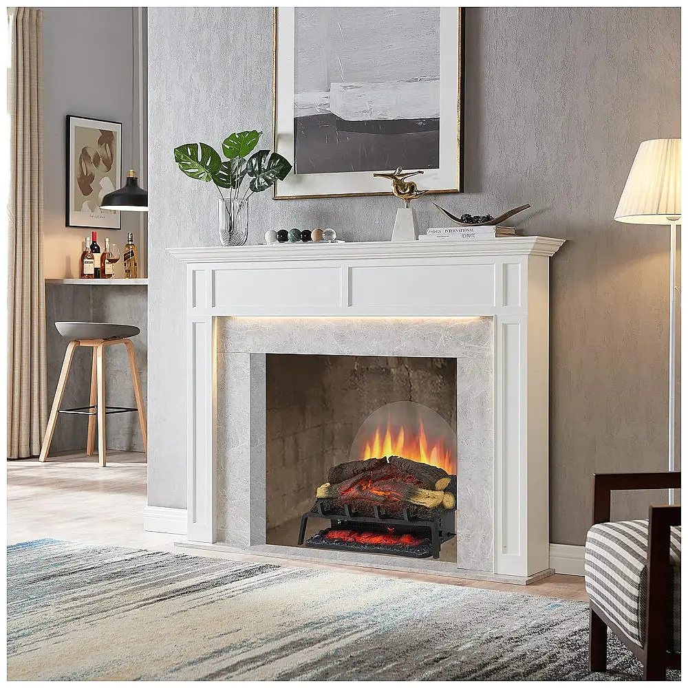 Lareira Elétrica Ecológica 63 cm com Controle Remoto, Efeito de Chama e Som Crepitante, 110V 750W/1500W, Legend Flame EF484, Preta — foto 2