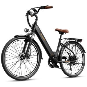 Heybike Cityscape Bicicleta Elétrica Motorizada 7 Velocidades e 5 Modos, 350W, Preta