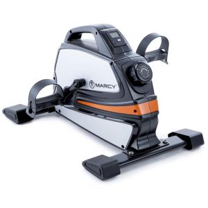 Mini Bicicleta Ergométrica Ideal Para Idosos e Treino de Braço, Perna com Painel Digital e 8 Níveis de Resistência, MARCY, Preto