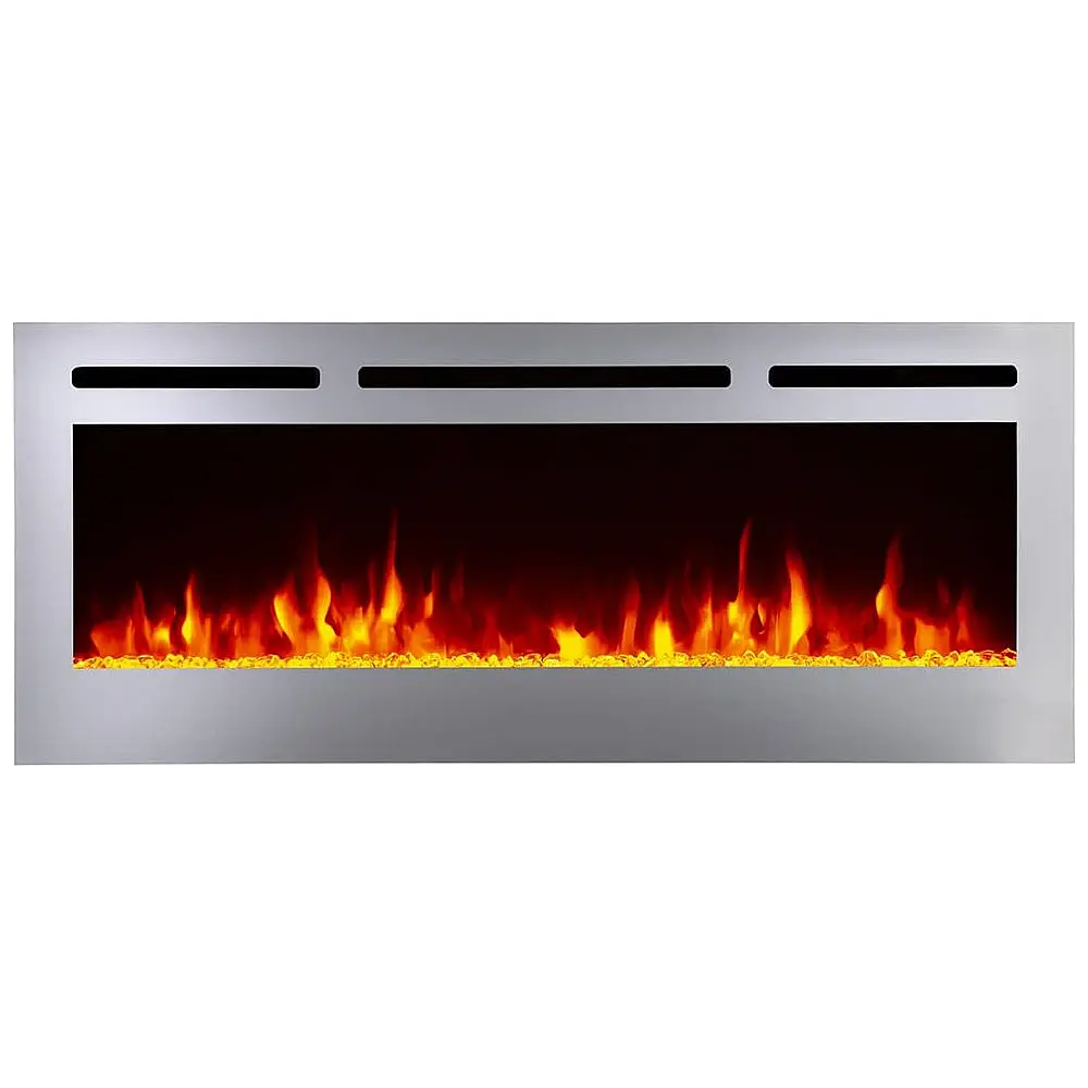 Lareira Elétrica de Embutir A54x127L com Controle por APP e Chamas Multicoloridas, 110V 1500W, Touchstone 86273, Prata — foto 2
