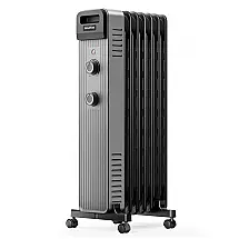 Aquecedor a Óleo Pelonis Preto 7 Aletas 3 Modos 600W 900W 1500W Termostato Ajustável Modelo PSHO07JM1AGB 120V