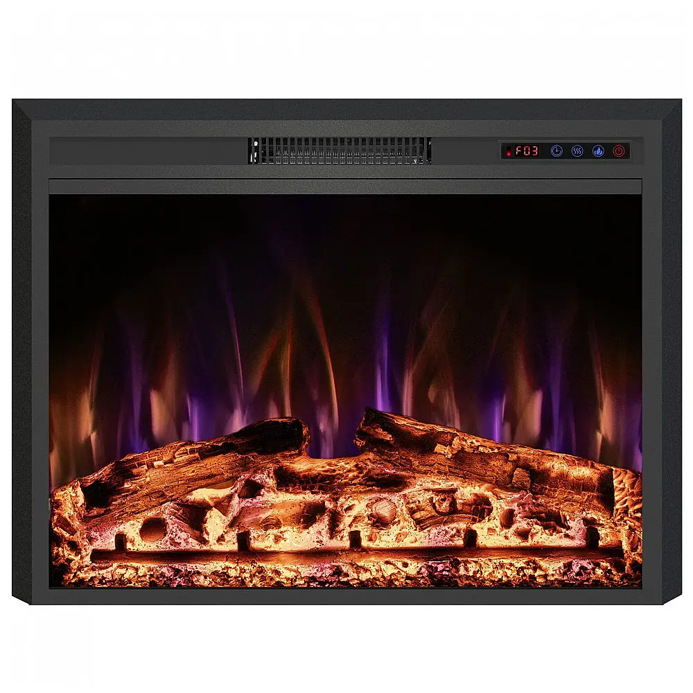 Lareira Elétrica RODALFLAME 84x63cm 1500W Chamas 3 Cores Embutir 110V