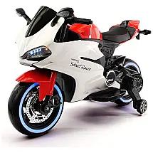 Moto Elétrica Motorizada a Bateria 12V 1 Assento MP3 LED 3 a 6 Anos, MODERNO KIDS, Vermelho