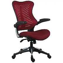 Cadeira de Escritório Ergonômica e Reclinável para até 113 KG, OFFICE FACTOR, Vermelha