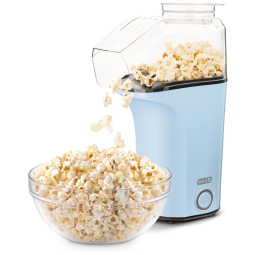 Pipoqueira Elétrica DASH Hot Air Popcorn Popper com Copo Dosador para Porcionar Grãos de Milho, Derreter Manteiga, 16 Copos Azul dos Sonhos